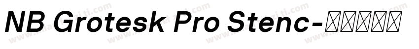 NB Grotesk Pro Stenc字体转换